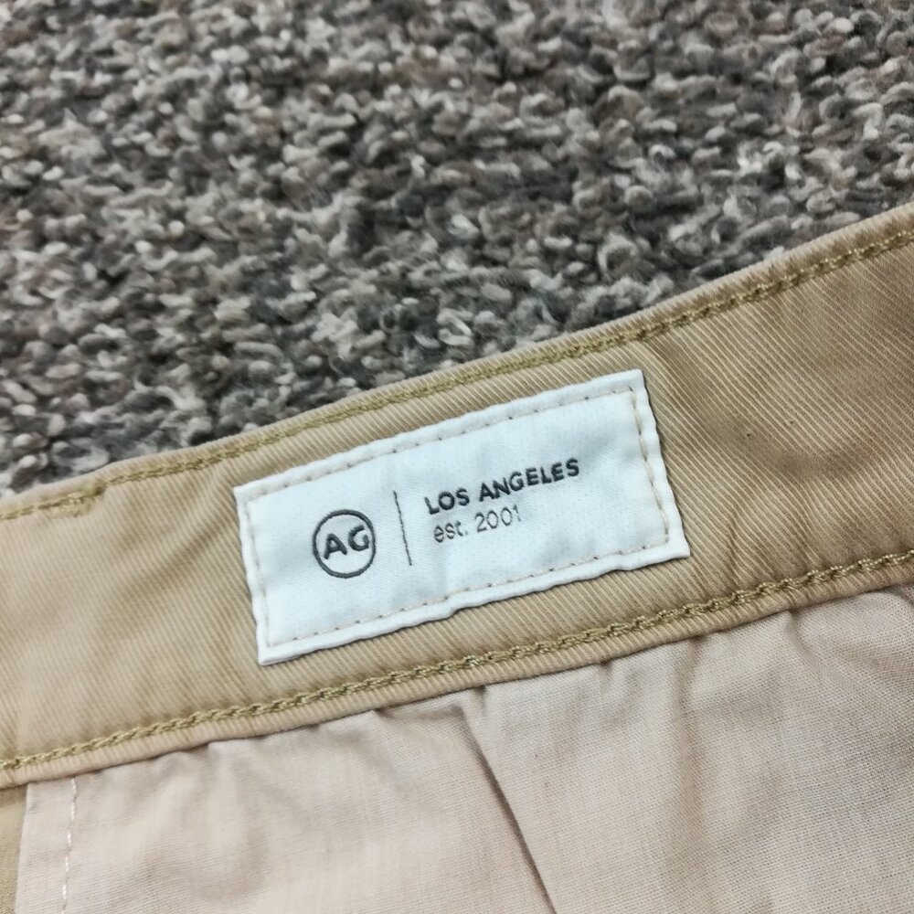 AG Adriano Goldschmied Pants Chino Beige Tan 32x30 Kullen Slim Fit Stretch - Picture 3 of 11